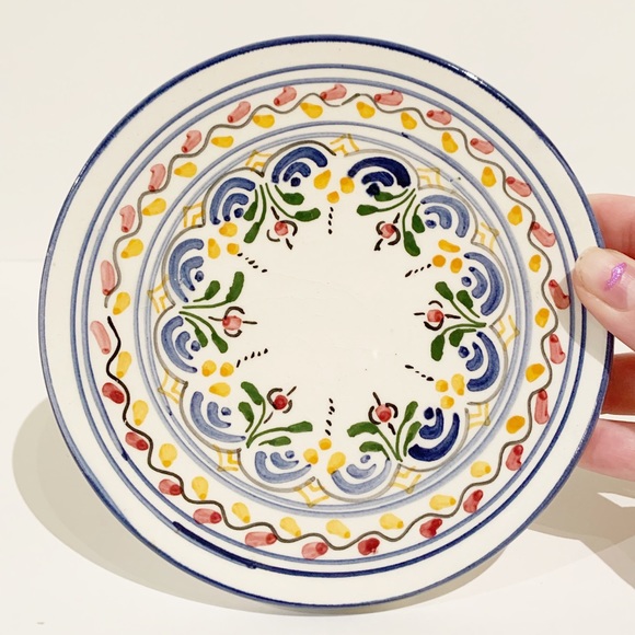 Vintage Padilla Ceramic Multicolour Hot Plate Made in Spain CPP Blue Red Yellow - Picture 4 of 4